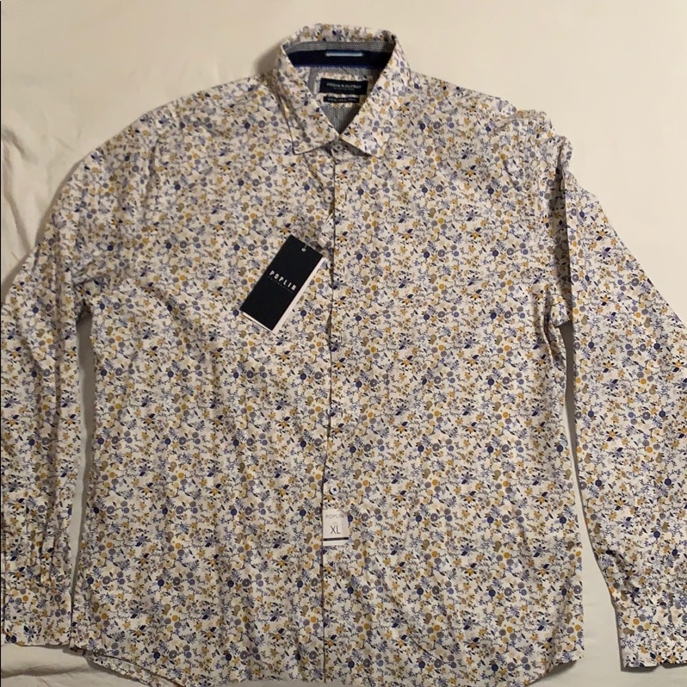 Denim & Flower Shirt XL